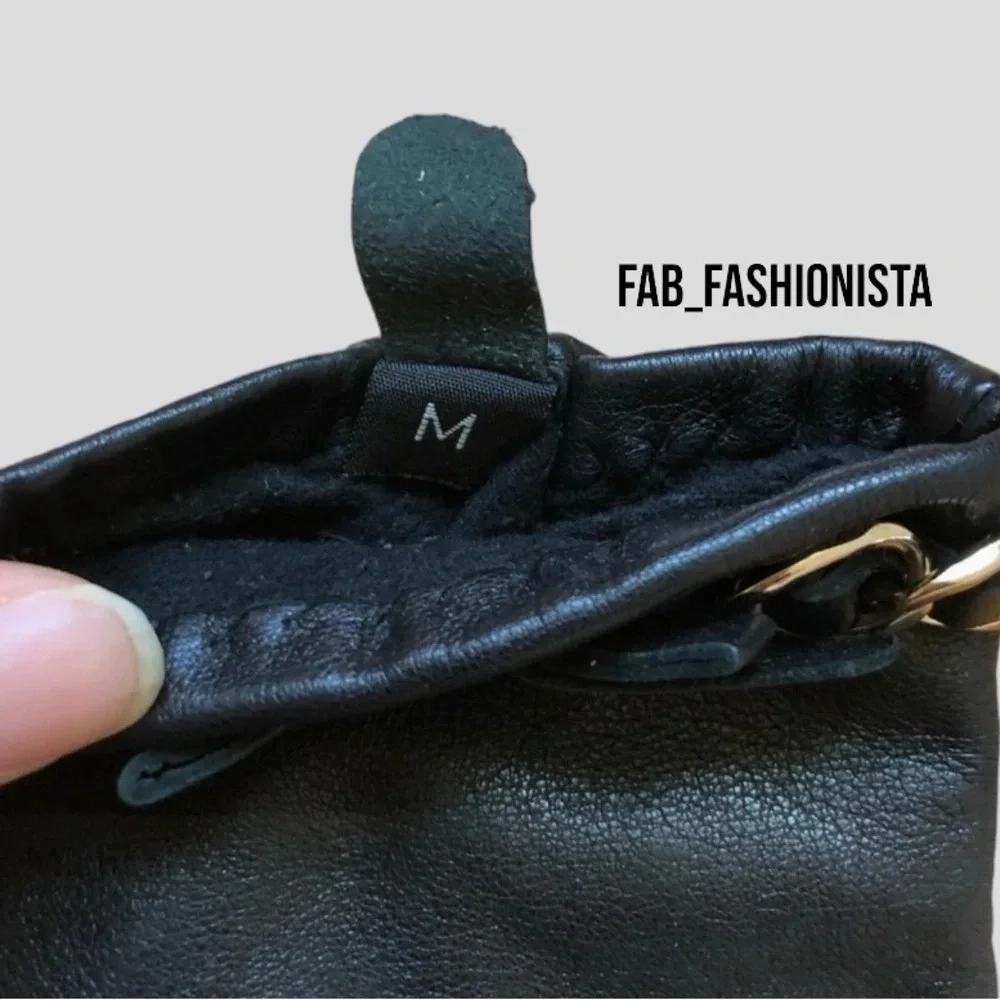 Michael Kors Leather gloves & H&M infinity scarf